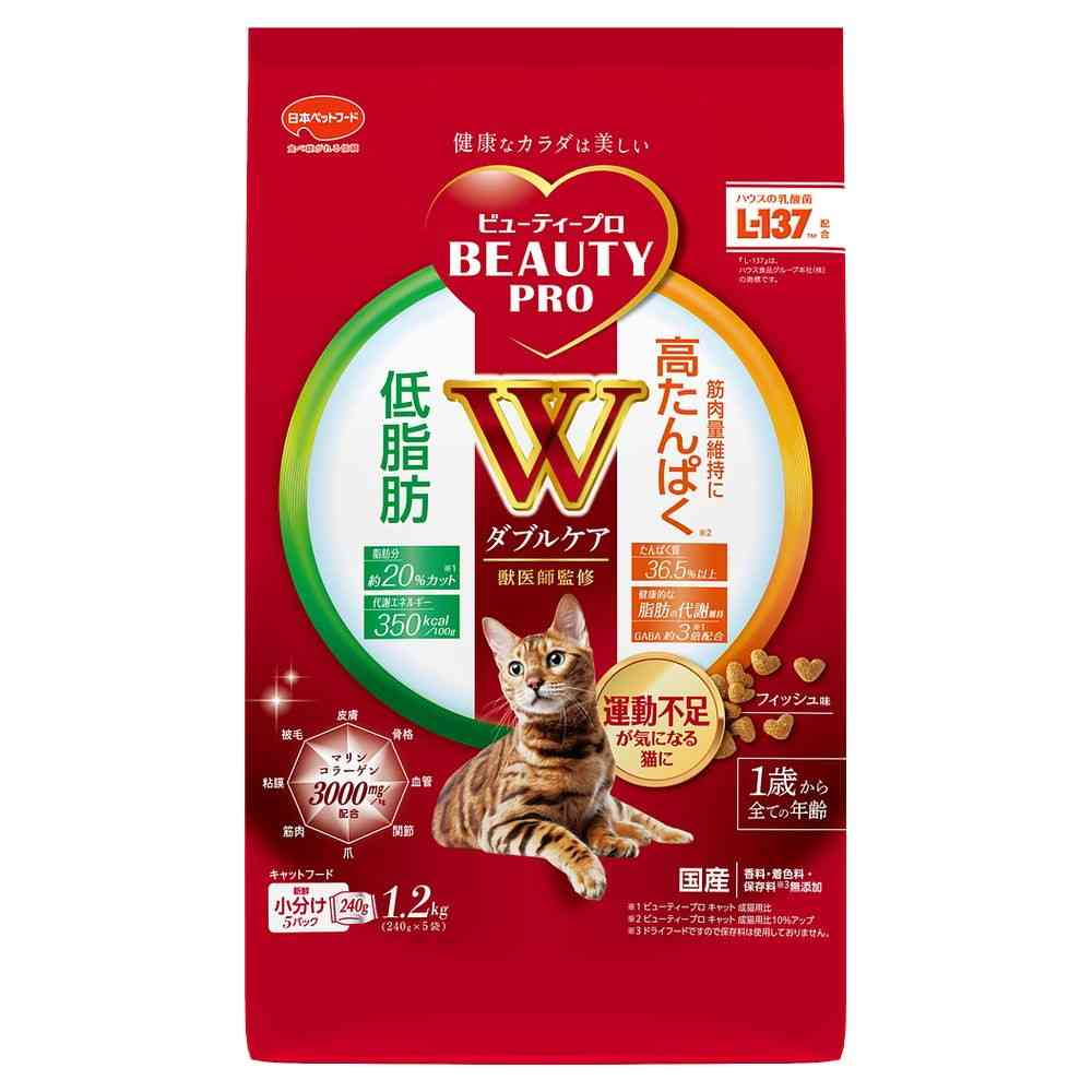 Nihon Pet Food Beauty Pro Cat W Care Low Fat & High Protein 1.2kg (240g x 5 bags)