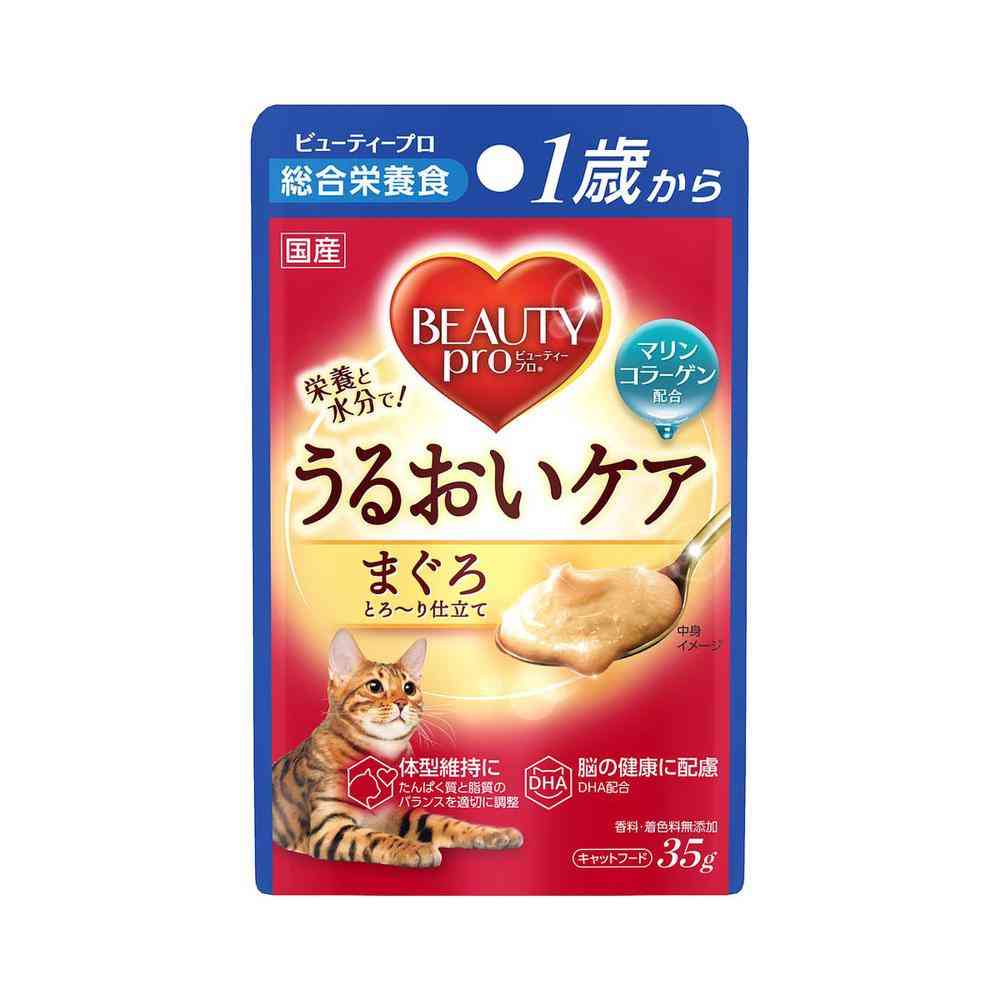 Nihon Pet Food Beauty Pro Cat Pouch 1 Year and Up Moisture Care Tuna Creamy Style 35g