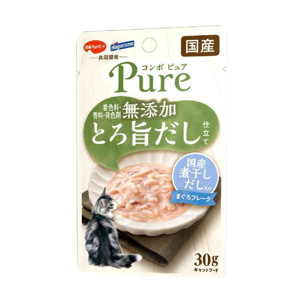 Nippon Pet Food Combo Pure Cat Pouch Tuna with Domestic Dried Sardine Broth 30g