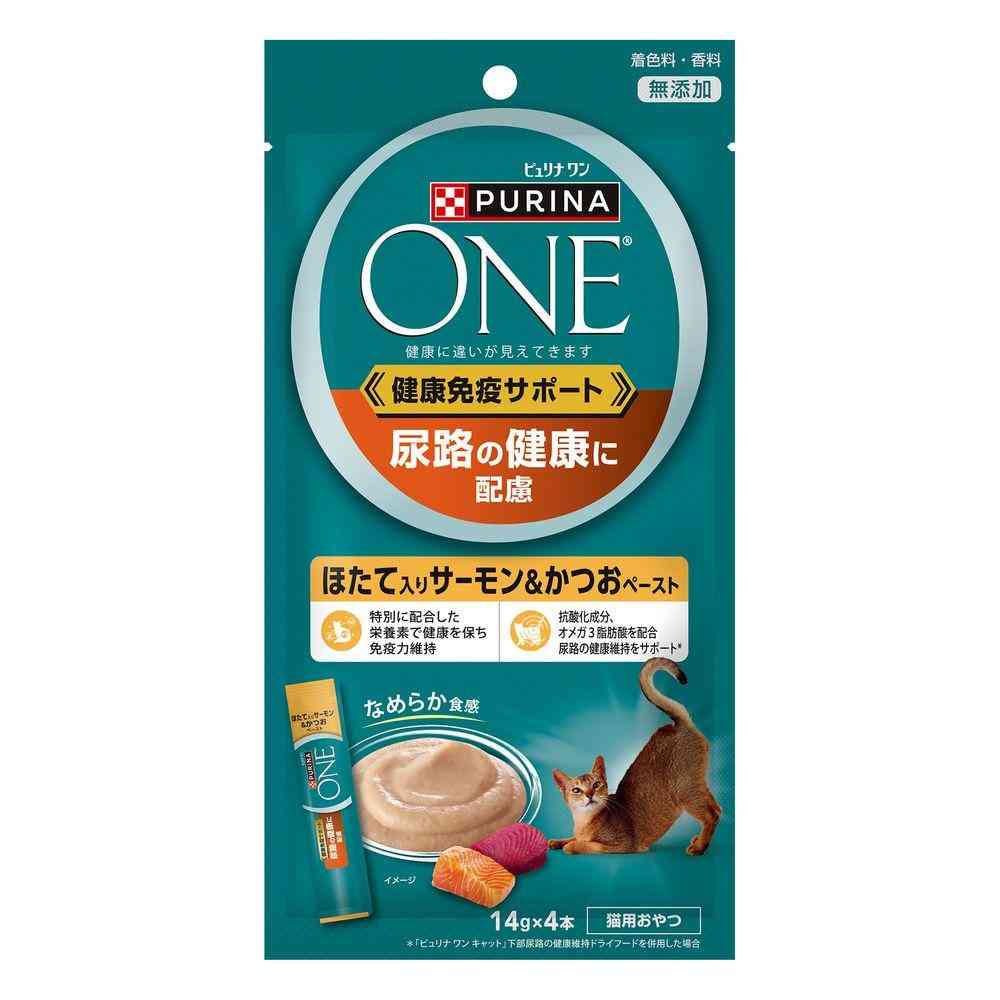 Nestlé Purina One Cat Treat Urinary Health Care Scallop Salmon & Bonito Paste 56g
