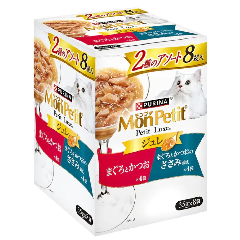 Petit Luxe Jelly 2 Types Tuna & Bonito with Chicken 35g×8P