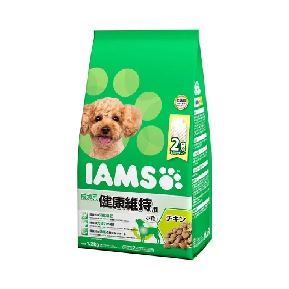 Mars Iams Dog Adult Health Maintenance Chicken Small Kibble 1.2kg
