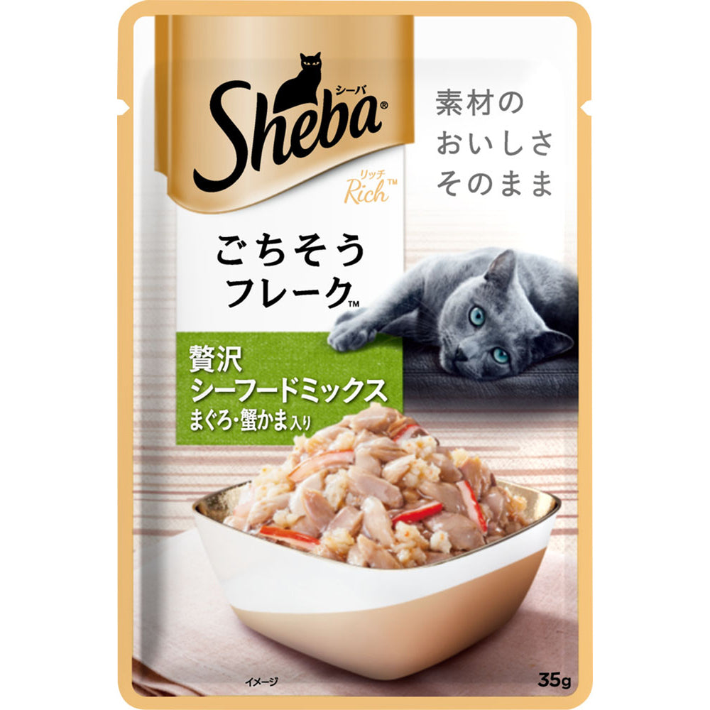 Mars Japan Limited Sheba Rich Seafood Mix with Tuna and Crab Sticks 35g