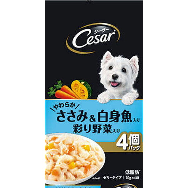 CPM14 Caesar Soft Chicken Breast & White Fish with Colorful Vegetables 70g x 4 Bags
