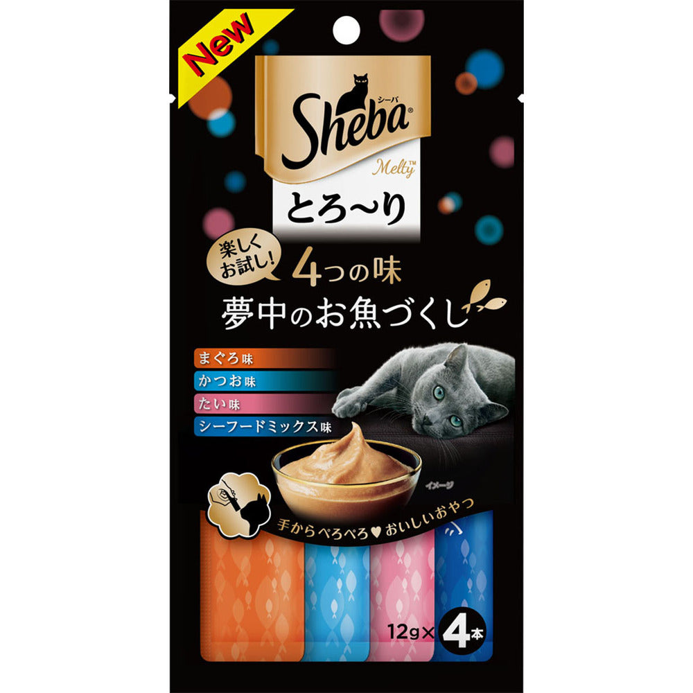 Mars Japan Limited Sheba Creamy Melty 4 Flavors Fish Selection 12g x 4 Sticks