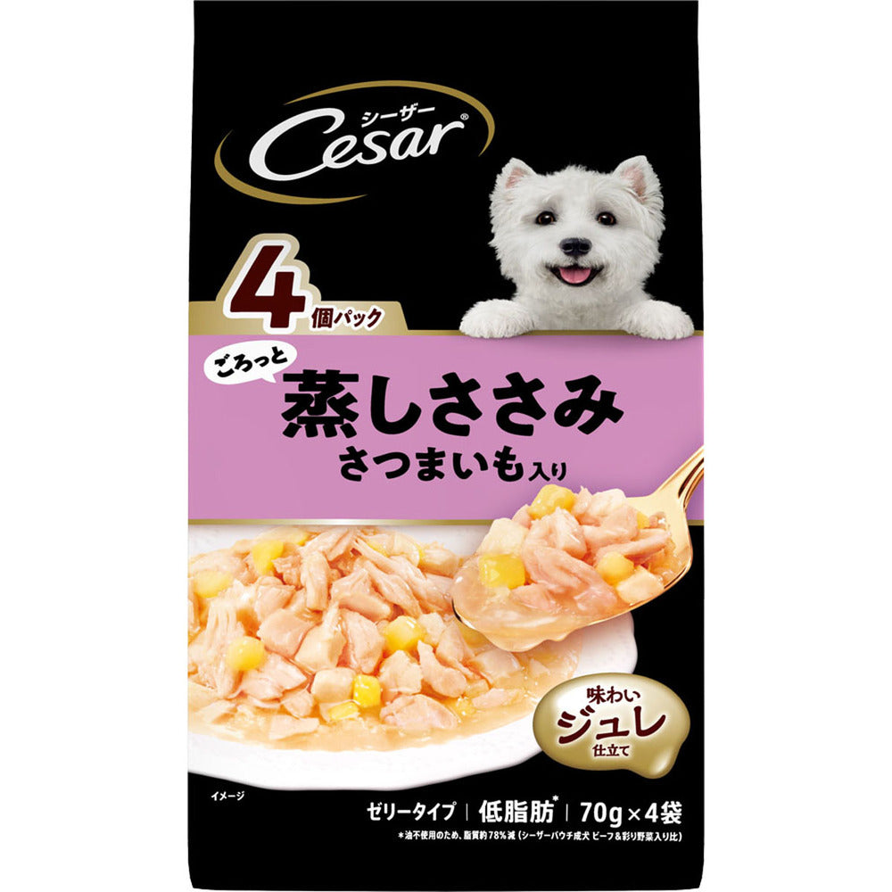 Mars Japan Limited Caesar Chunky Steamed Chicken Fillet with Sweet Potato 70g x 4