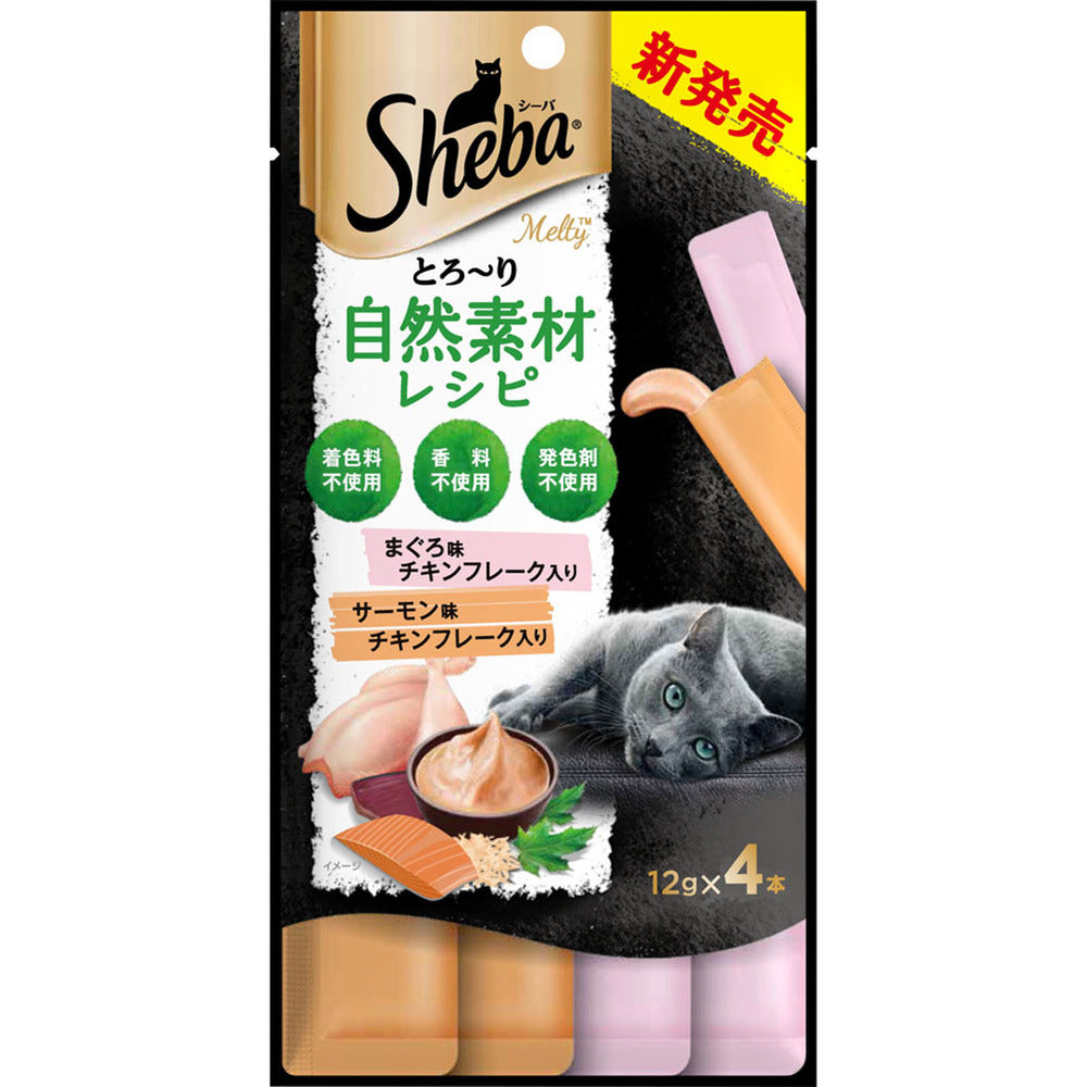 Mars Japan Limited Sheba Melty Natural Recipe Tuna and Salmon Flavor Selection with Flakes 12g x 4 Sticks