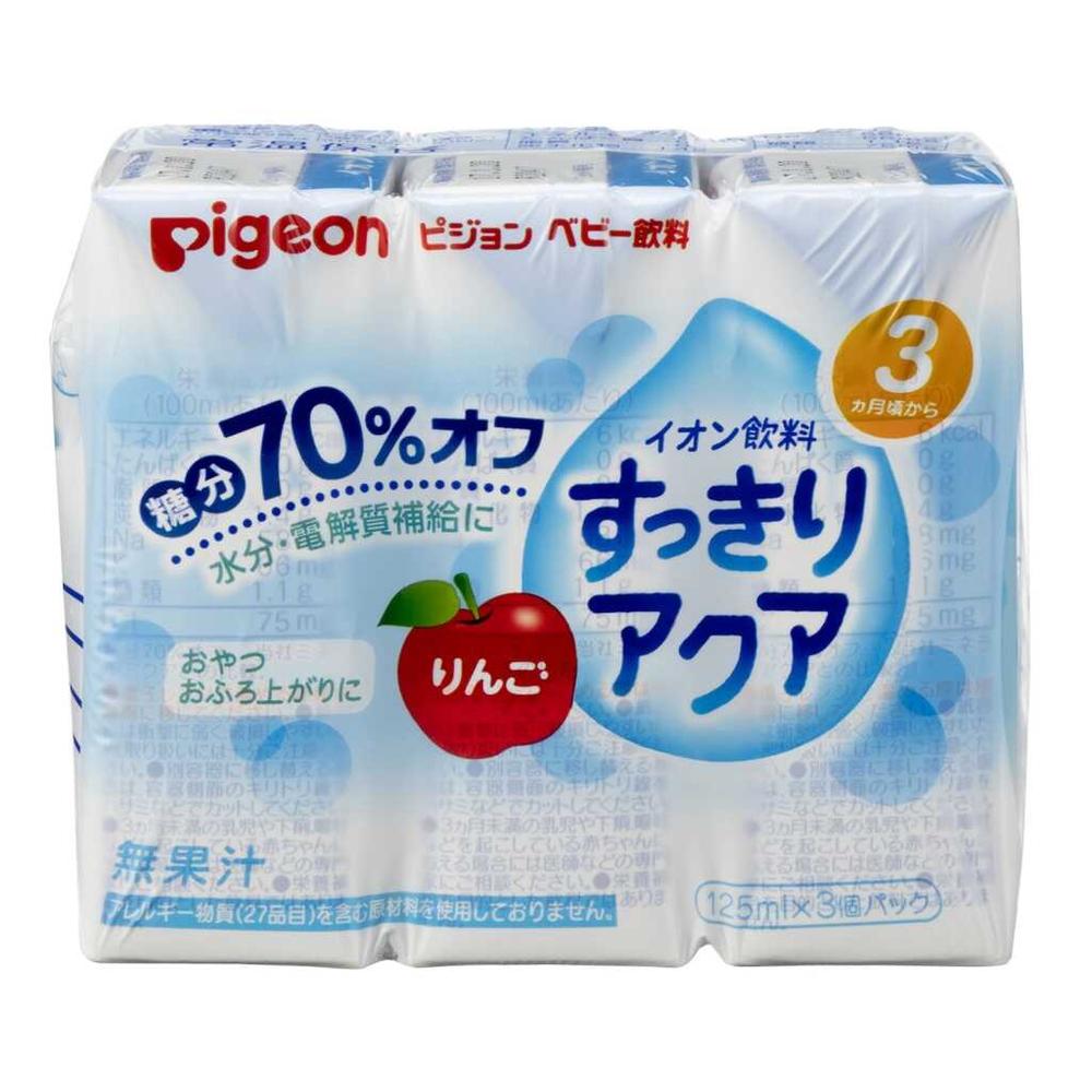 Pigeon Refreshing Aqua Apple 125ml x 3
