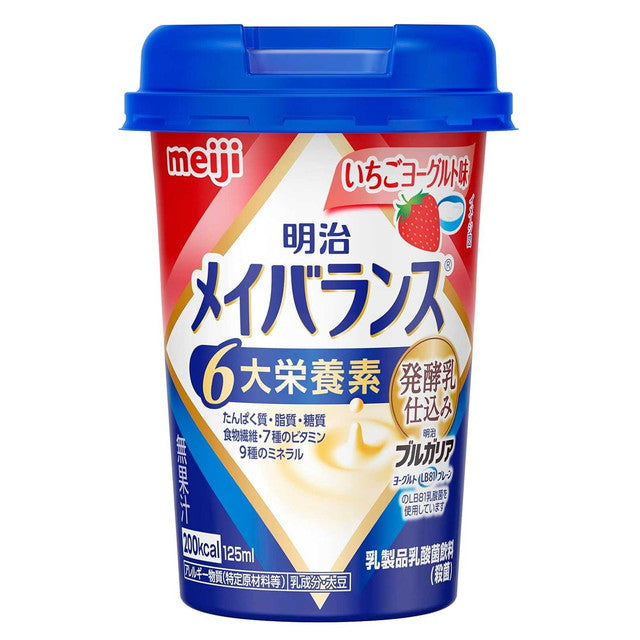 Meiji Meibalance Mini Cup Strawberry Yogurt Flavor 125ml x 12 Bottles