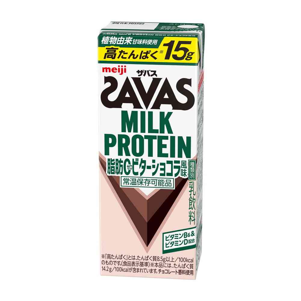 Meiji Savas Milk Protein Fat-Free Bitter Chocolate Flavor 200ml