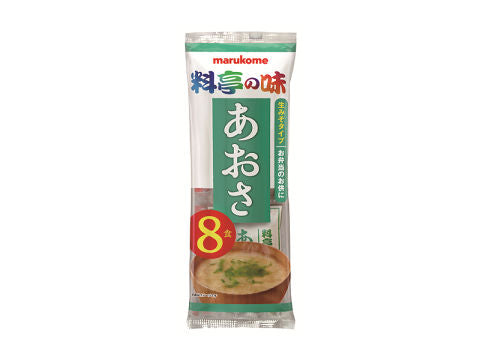 Marukome Instant Miso Soup Aosa Seaweed 8 Servings
