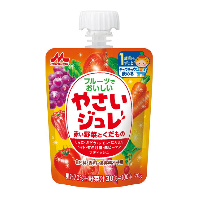 Morinaga Delicious Vegetable Jelly with Fruits 6 Pack 70g x 6