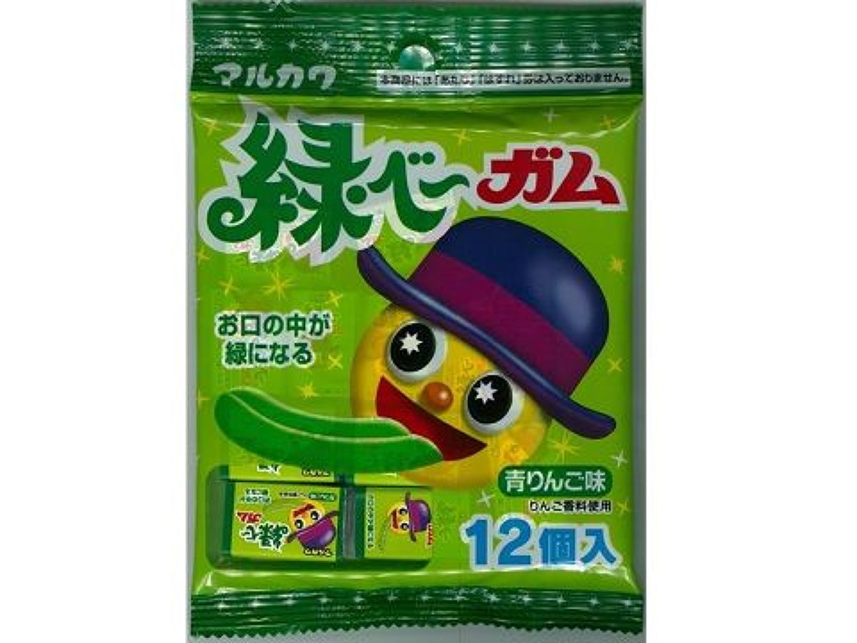 Marukawa Seika Green Bubble Gum 12 Pieces
