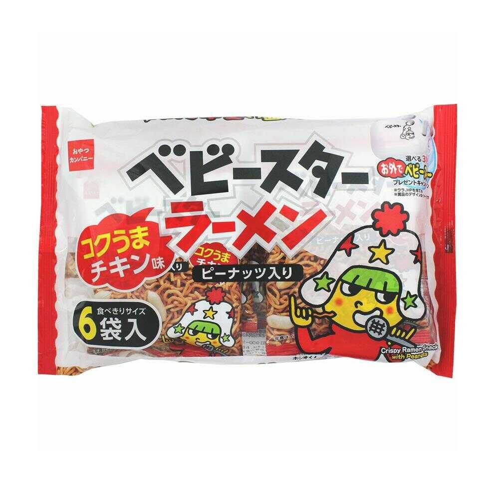 Oyatsu Company Baby Star Ramen Rich Chicken Flavor 138g (23g x 6 bags)