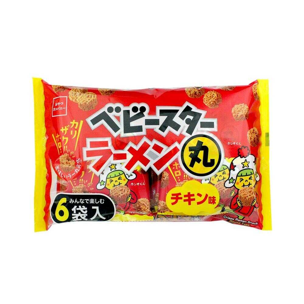 Oyatsu Company Baby Star Ramen Round Chicken Flavor 132g (22g x 6 bags)