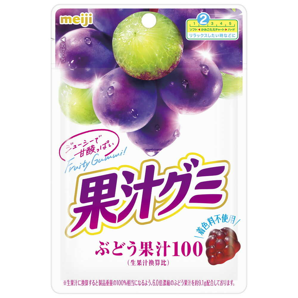Meiji Fruit Juice Gummies Grape 54g