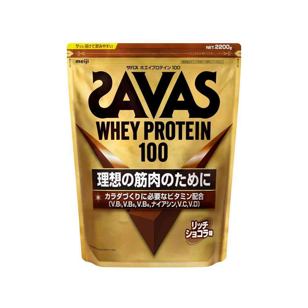 Meiji SAVAS Whey Protein 100 Rich Chocolate Flavor 2200g