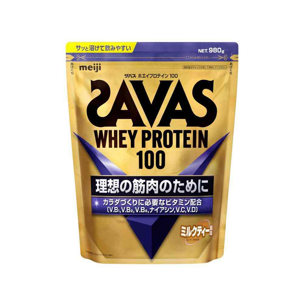 Meiji SAVAS Whey Protein 100 Milk Tea Flavor 980g