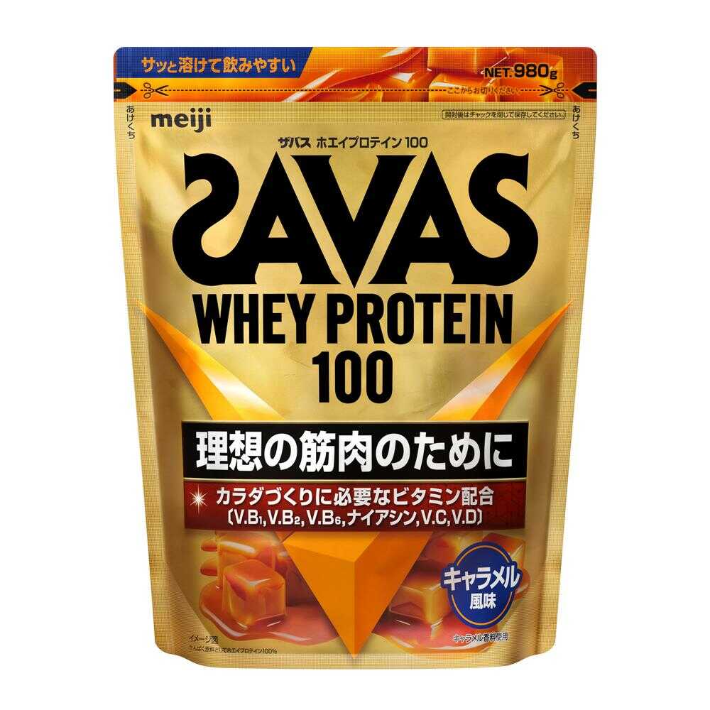 Meiji SAVAS Whey Protein 100 Caramel Flavor 980g