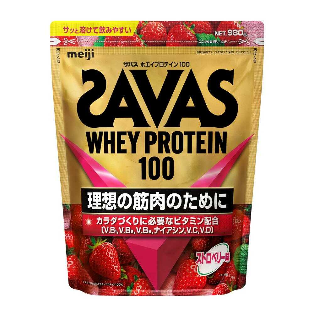 Meiji SAVAS Whey Protein 100 Strawberry Flavor 980g