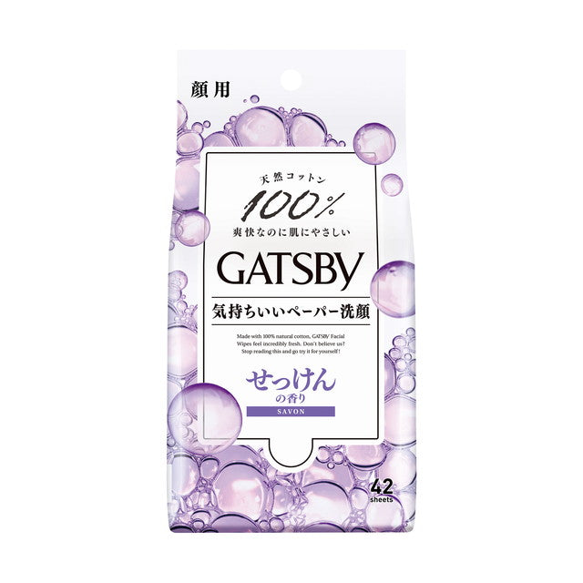 Mandom Gatsby Facial Paper Soap Scent Bulk Pack 42 Sheets