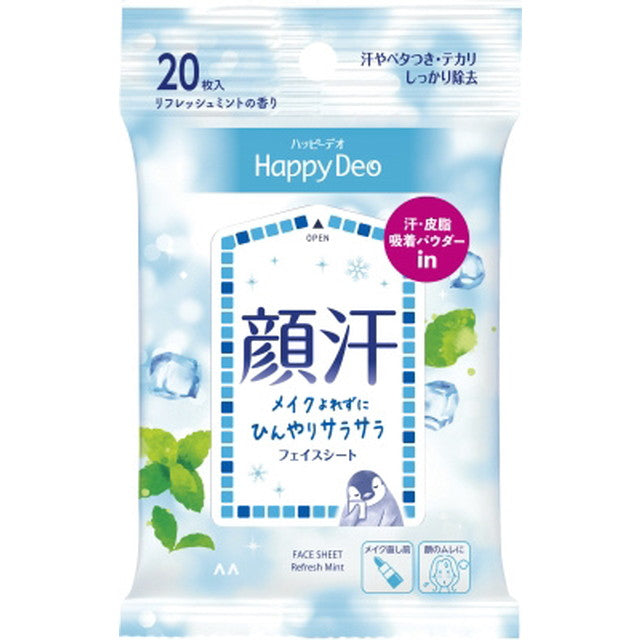 Mandom Happy Deo Face Sheet Refresh Mint
