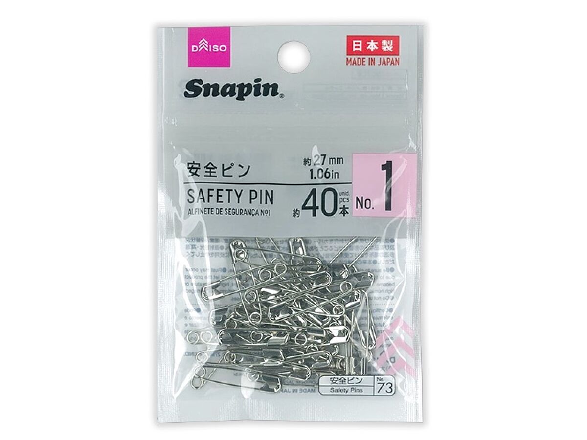 Safety Pins (No. 1, 27mm, 40 Pieces)