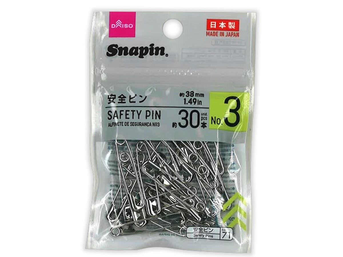 Safety Pins (No. 3, 38mm, 30 pieces)