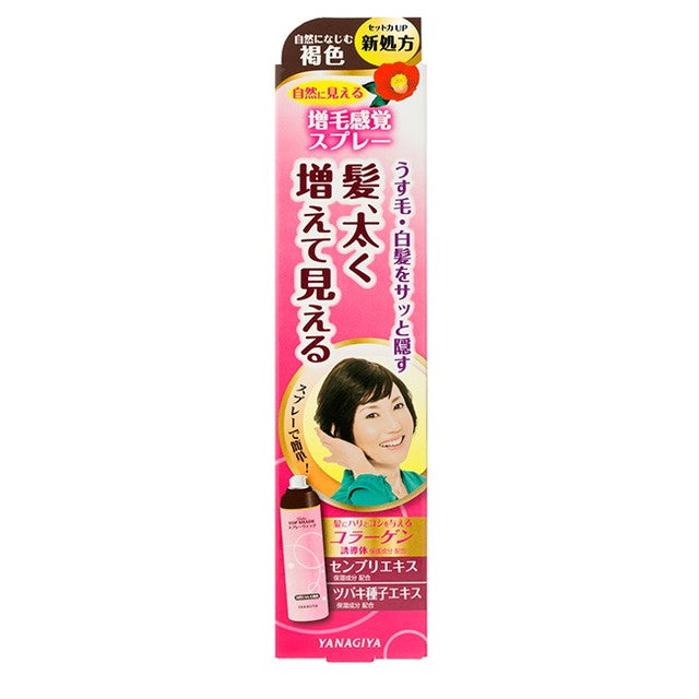Yanagiya Honten Ladies Top Shade Spray Wig Natural Brown 100g