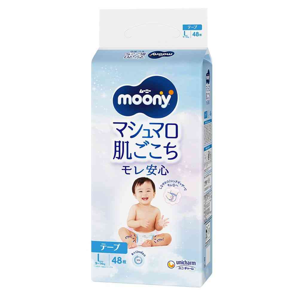 Uni-Charm Moony Marshmallow Skin Feel L 48 Sheets