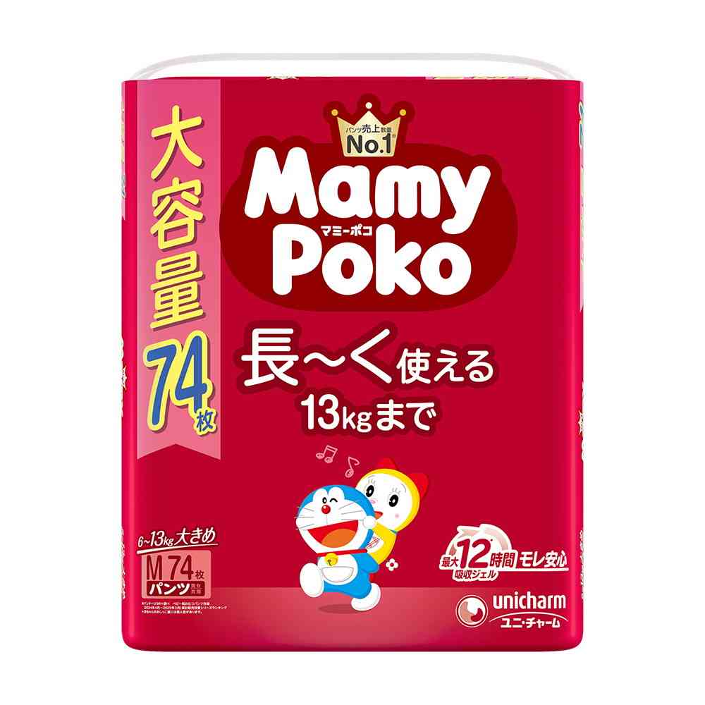 Mami Poko Pants M Size Large Capacity Doraemon 74 Sheets