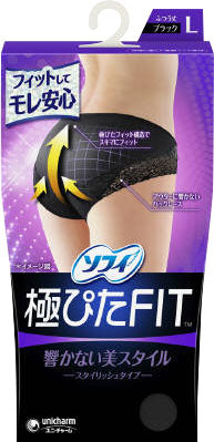 Sofy Goku Pita FIT Stylish Type Black L Size