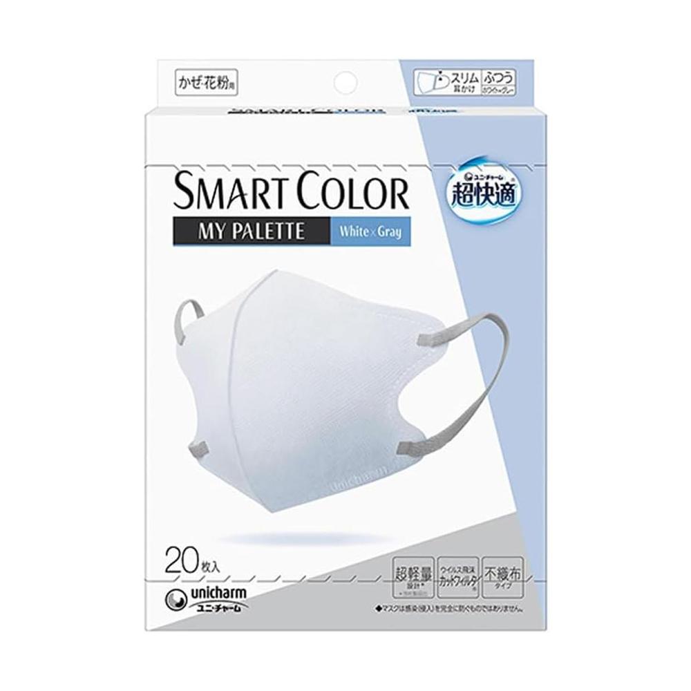 Uni-Charm Ultra Comfortable SMARTCOLOR White x Gray Normal 20 Pieces
