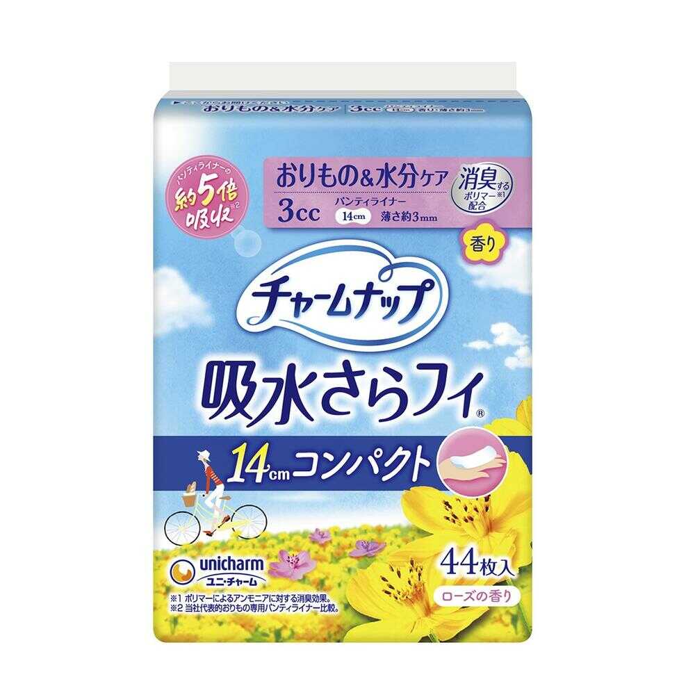 Unicharm Charm Nap Absorbent Saranfi Compact Rose Scent 44 Sheets (3cc)