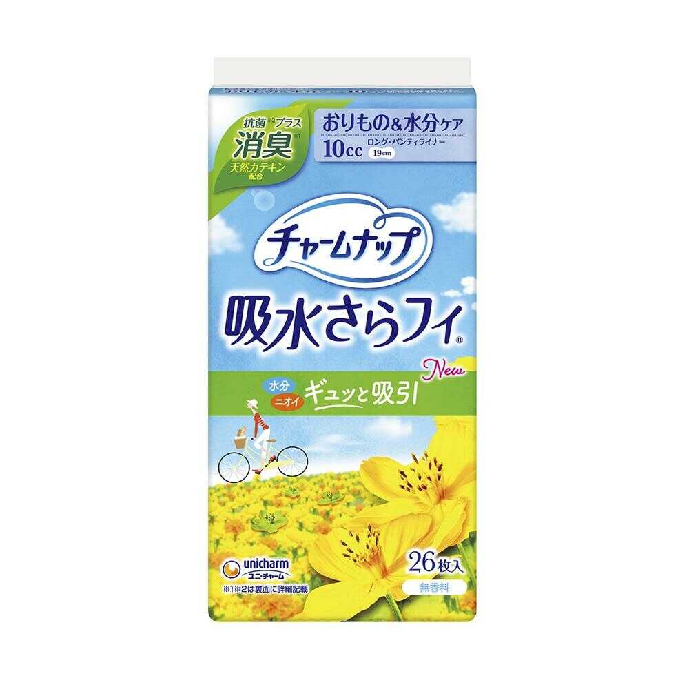 Charm Nap Absorbent Saranfi Panty Liner Long (10cc) Deodorizing Type 26 Sheets