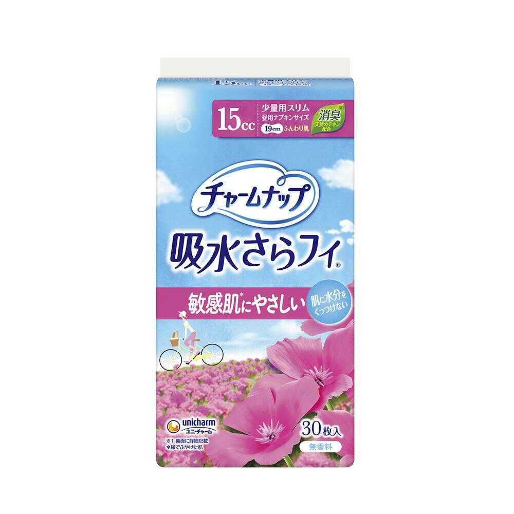 Charm Nap Absorbent Saran Fuwafuwa Skin Light Flow (15cc) Unscented 30 Pieces