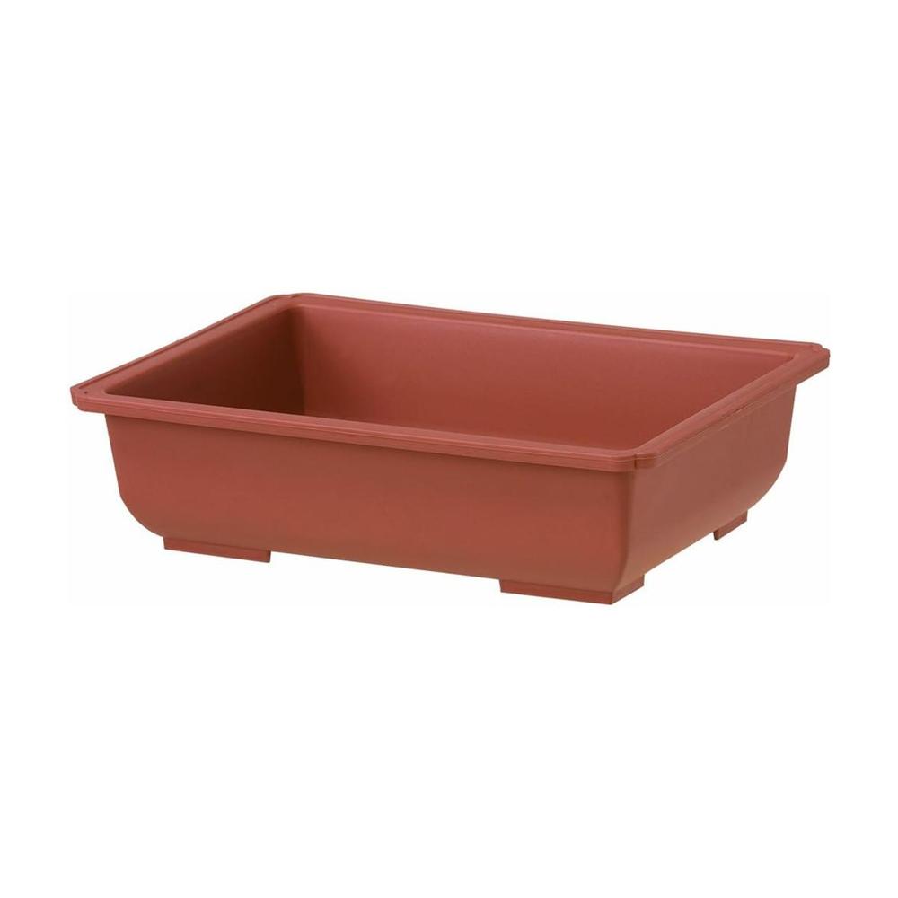 Yamato Plastics Rectangular Pot (for Bonsai) Brown (Matte) 8