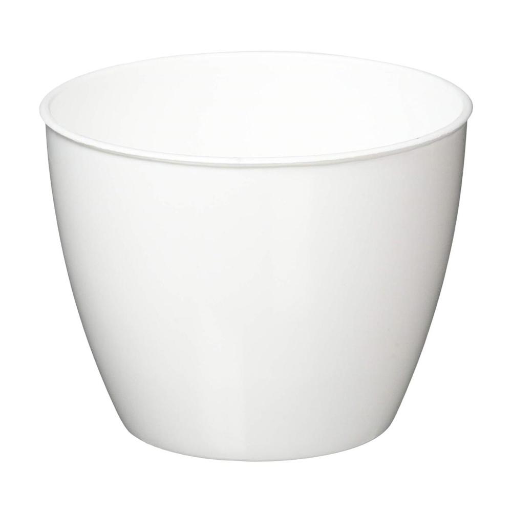 Yamato Plastics Plant Pot White Round 3.5
