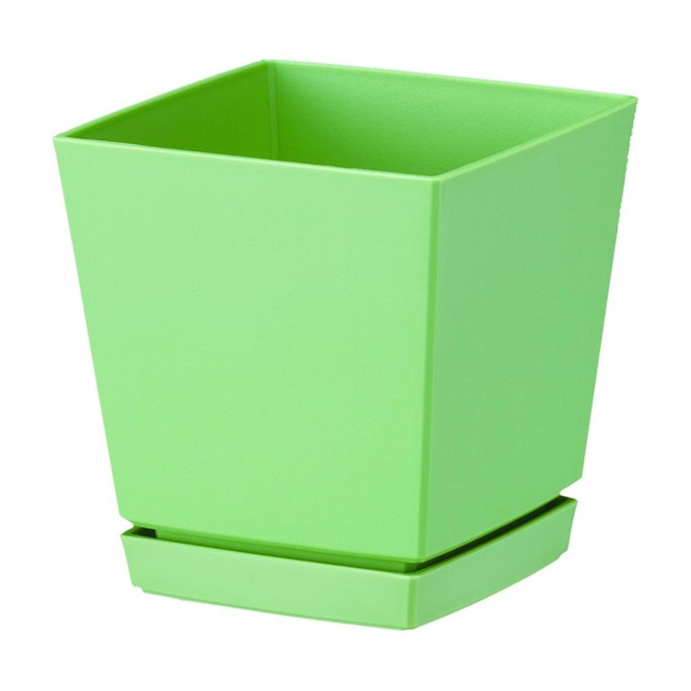 Yamato Plastics Quench Low Pot (with Plate) Ash Green 4