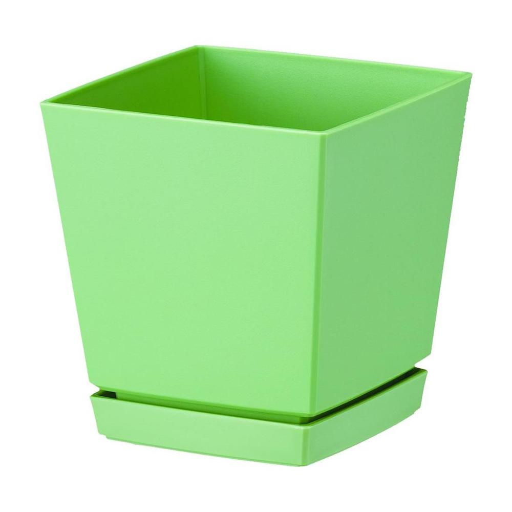Yamato Plastics Quench Low Pot (with Plate) Ash Green 5