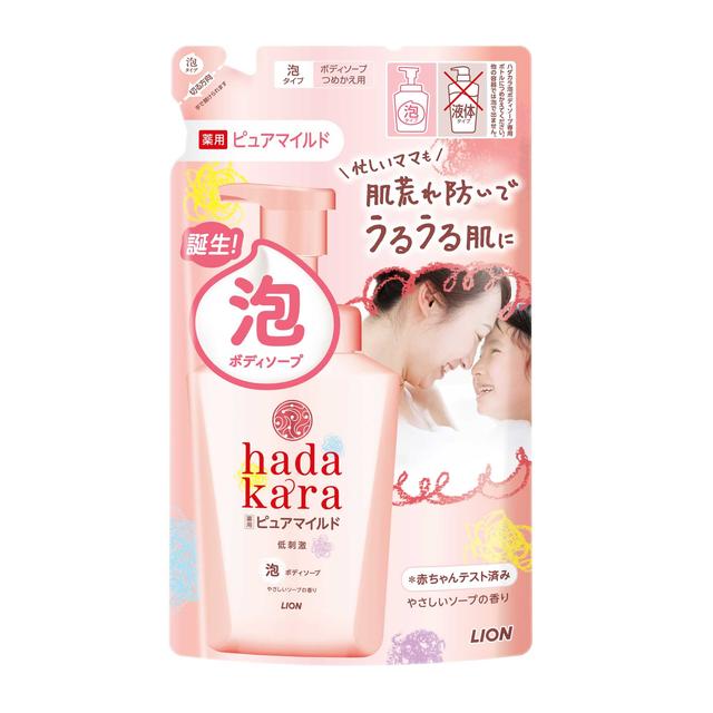 [Quasi-drug] Lion Hadakara Medicinal Pure Mild Foam Body Soap Refill 440ml