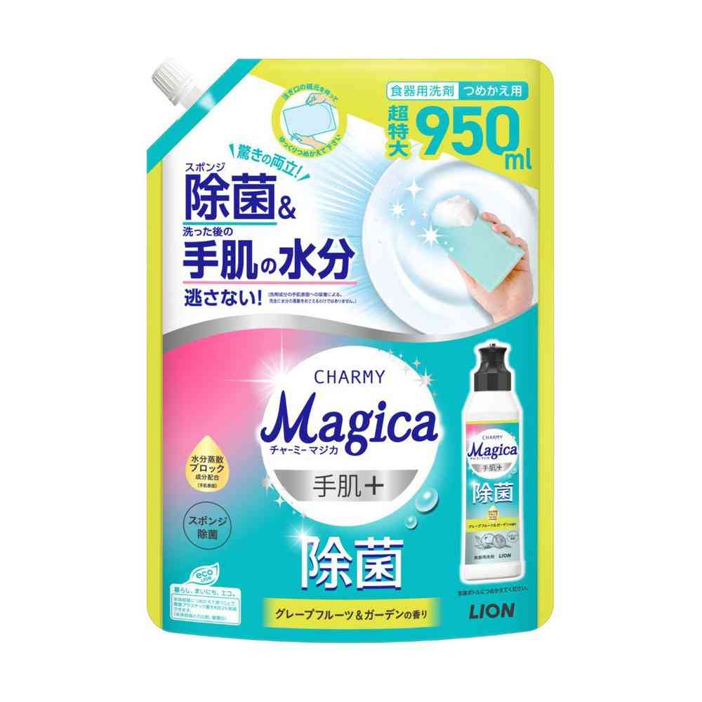 Lion CHARMY Magica Hand Skin Plus Grapefruit & Garden Scent Refill Extra Large 950ml