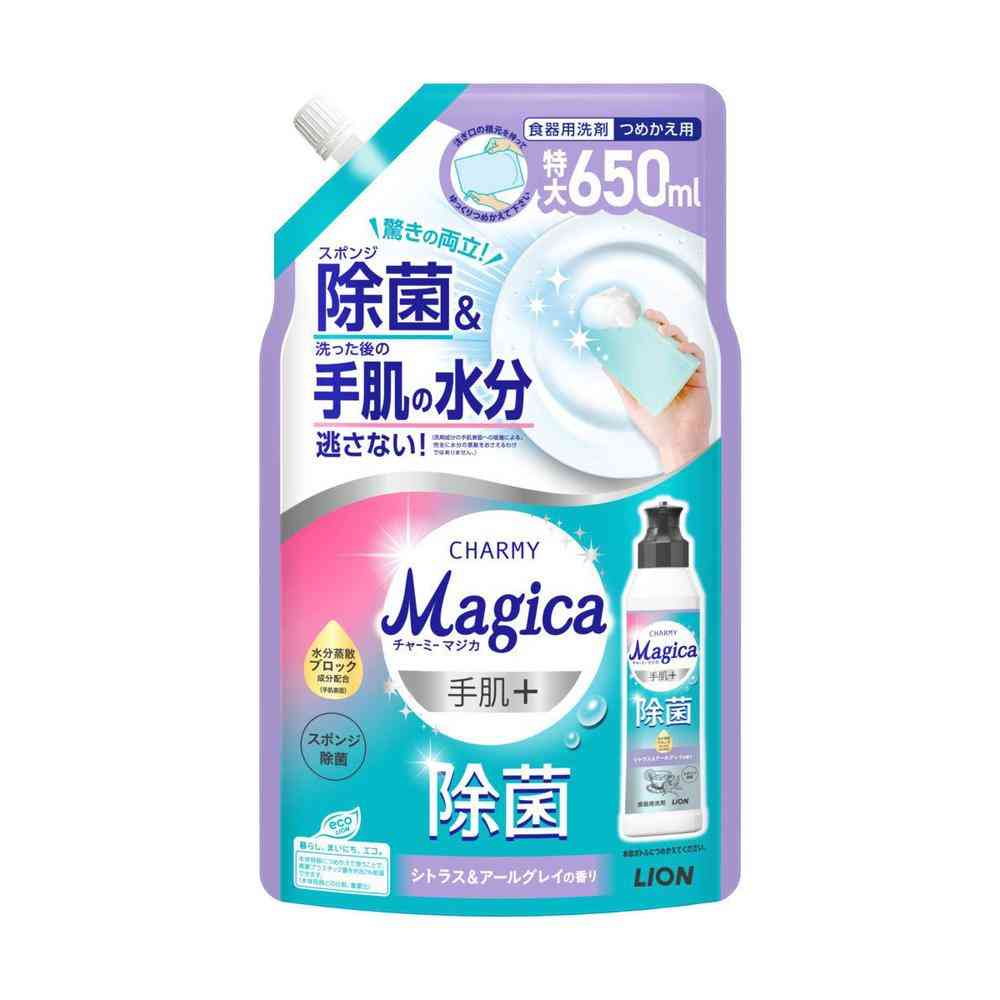 Lion CHARMY Magica Hand Skin Plus Disinfectant Citrus & Earl Grey Scent Refill 650ml