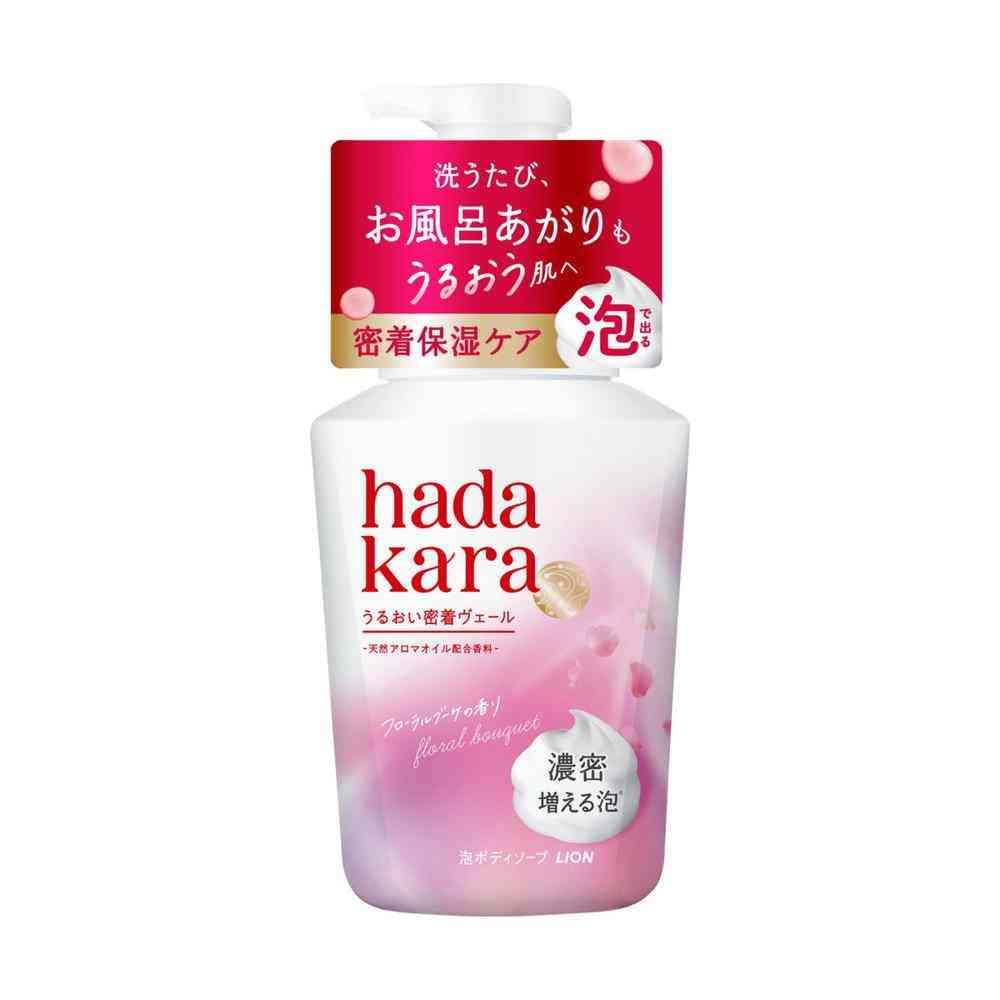 Lion Hadakara Moist Body Care Soap Foam Type - Floral Bouquet Scent 540ml