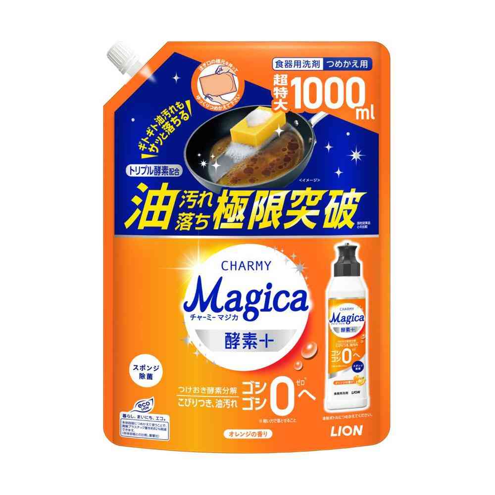 Lion CHARMY Magica Enzyme Plus Orange Scent Refill Extra Large 1000ml