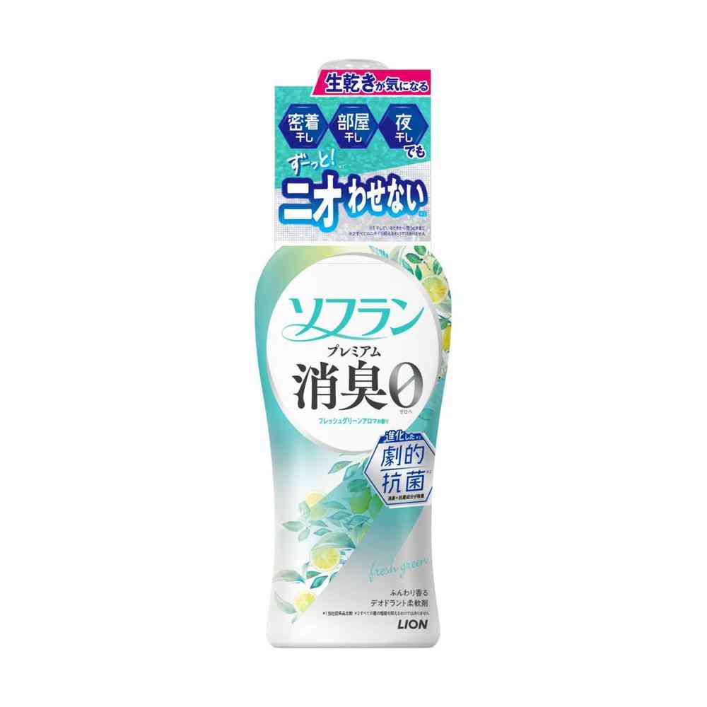 Lion Soflan Premium Deodorizing Fabric Softener Fresh Green Aroma Scent 480ml