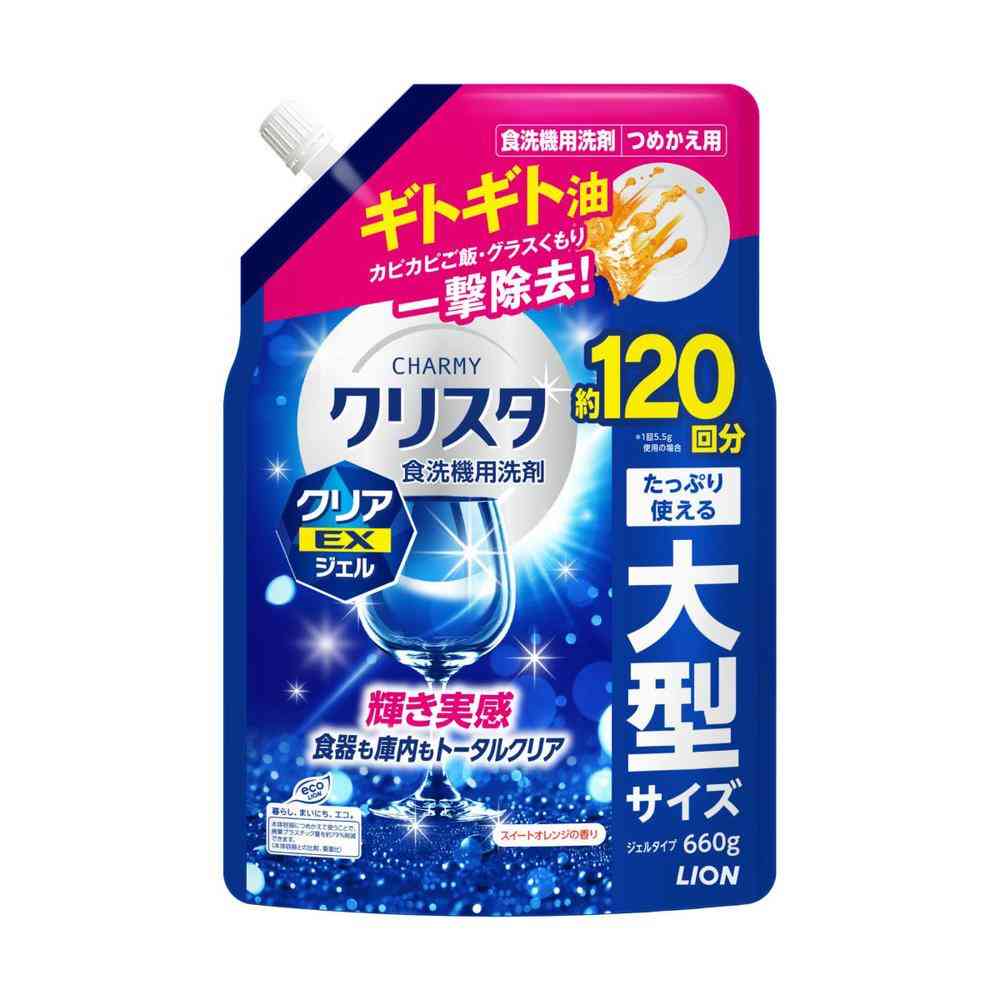 Lion CHARMY Crystal Clear EX Gel Sweet Orange Scent Refill Large 660g