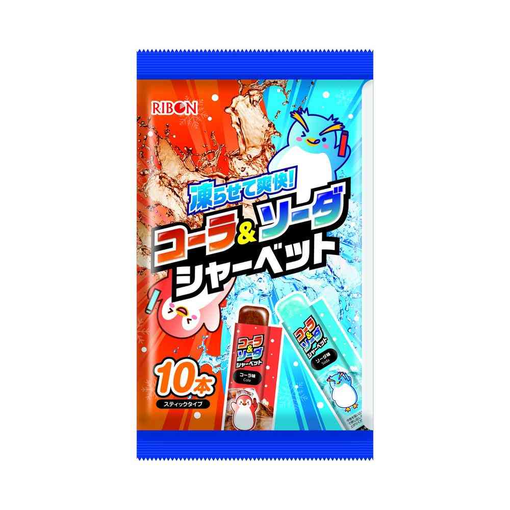 Ribbon Cola & Soda Sherbet 10 Sticks