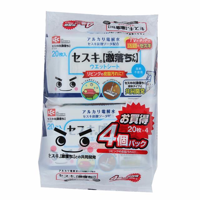 Reck Seki's Powerful Cleaning Sheets for Flooring 20 Sheets x 4 Pack