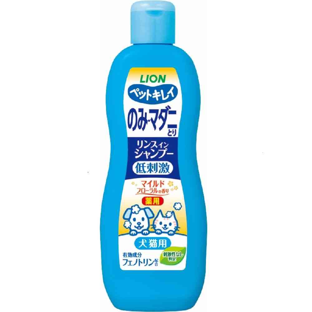 Pet Clean Flea & Tick Rinse-In Shampoo for Dogs and Cats Mild Floral Scent